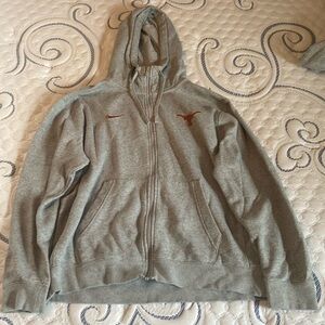 Mens Nike grey Texas longhorns full-zip